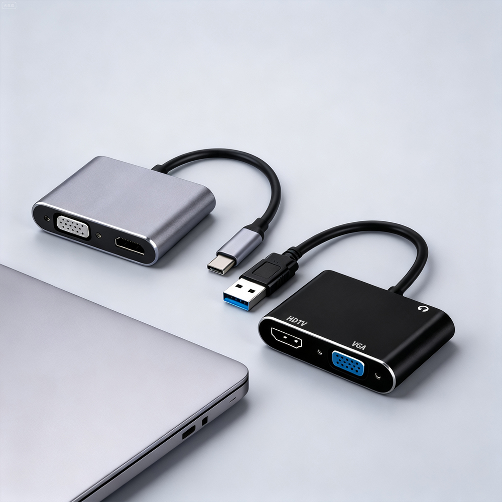 Hdmi Vga Adapter - Adapter USB 3.0/TYPE-C na HDMI VGA
