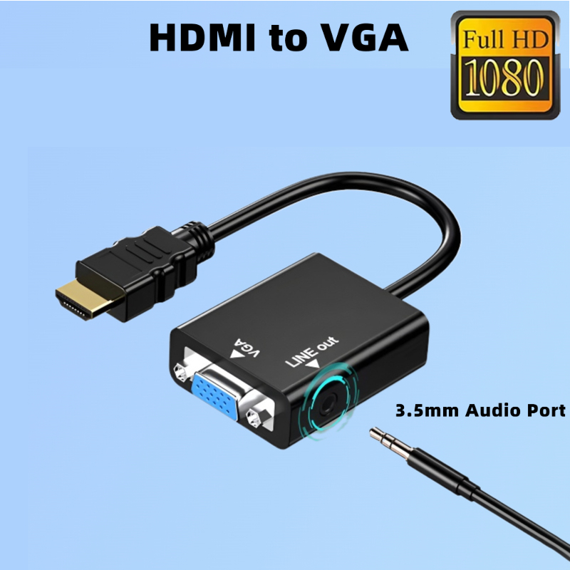 Hdmi Vga Adapter - Konwerter HDMI na VGA z audio,