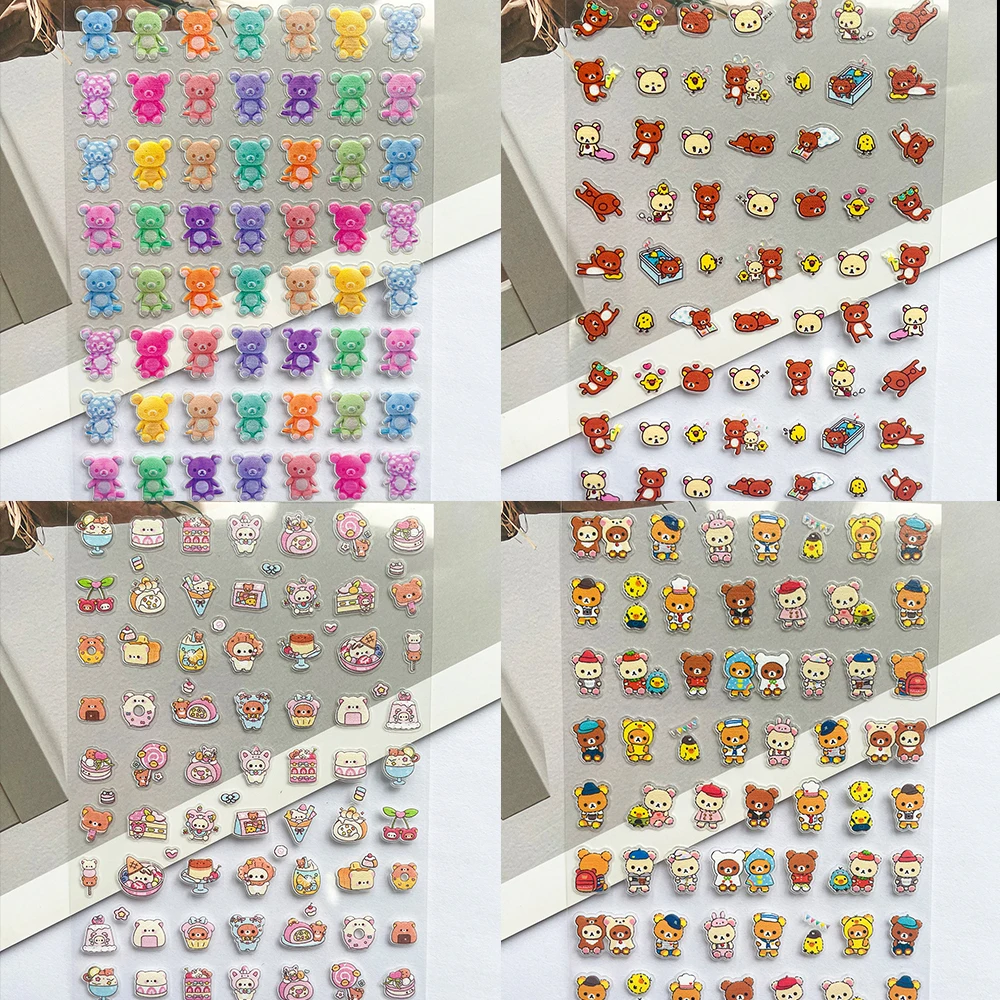 Laptop Accessory - Naklejki PVC Super Mini Różowe Rilakkuma