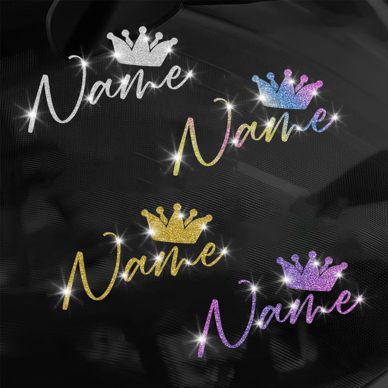 Laptop Accessories Name - 1 szt. Personalizowane naklejki z brokatową