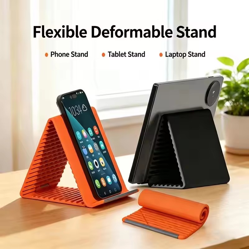 Laptop Accessory - Uniwersalny, przenośny silikonowy stojak na telefon,
