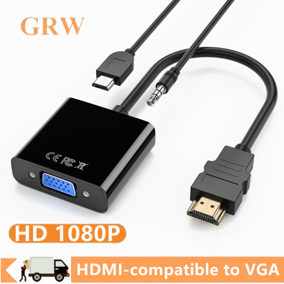 Hdmi Vga Adapter - Kabel przejściowy 1080P z HDMI na