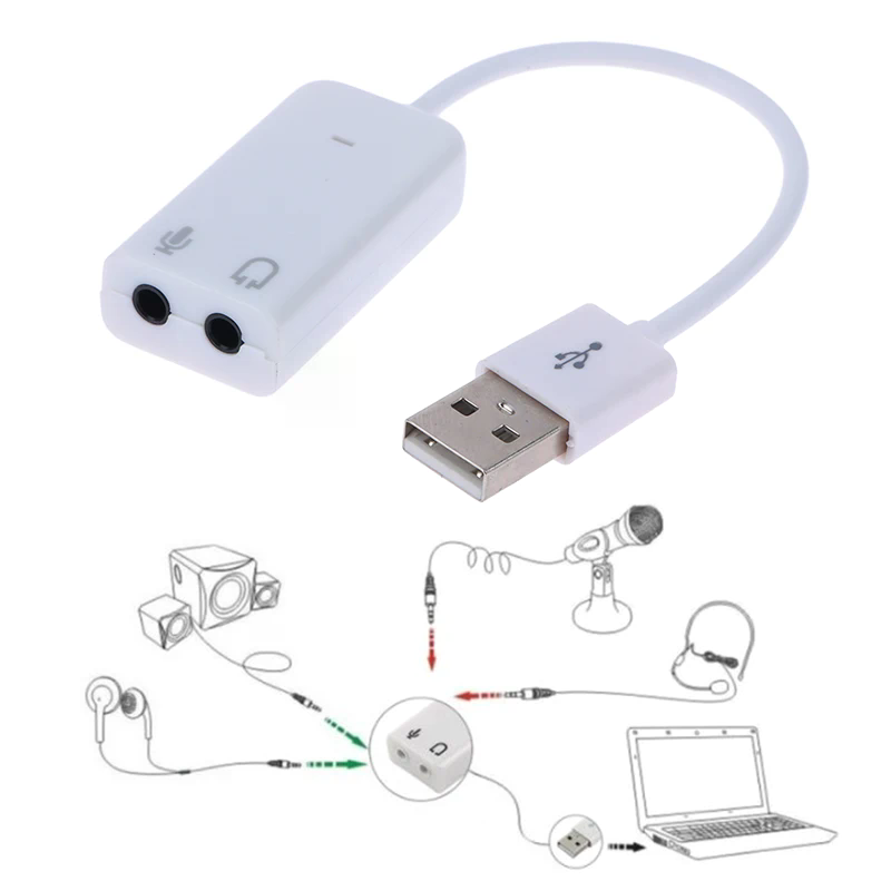 Laptop Accessories Headphones - Adapter USB 2.0 3D 7.1 5HV2