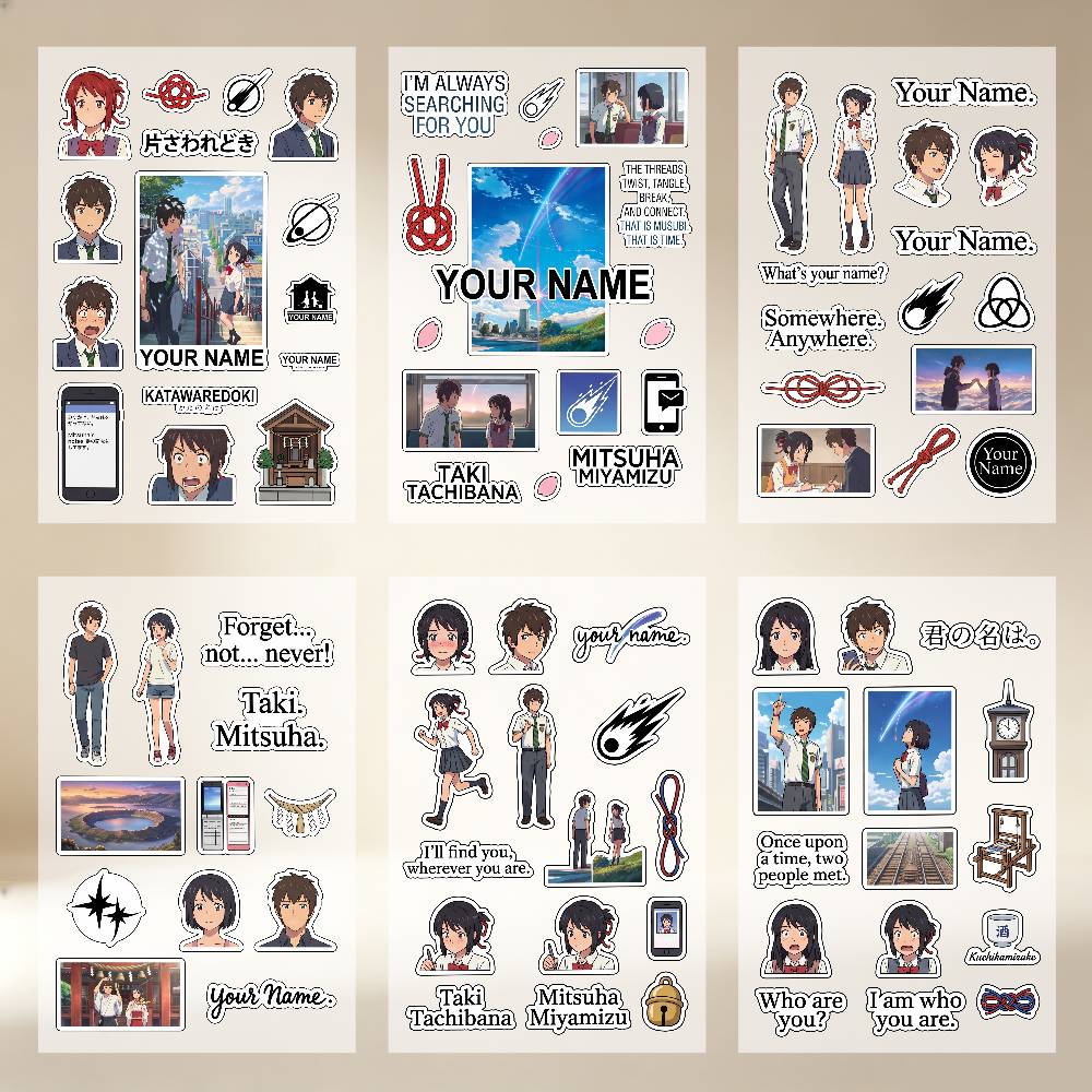 Laptop Accessories Name - Naklejki Anime Your Name Mitsuha Filmowe