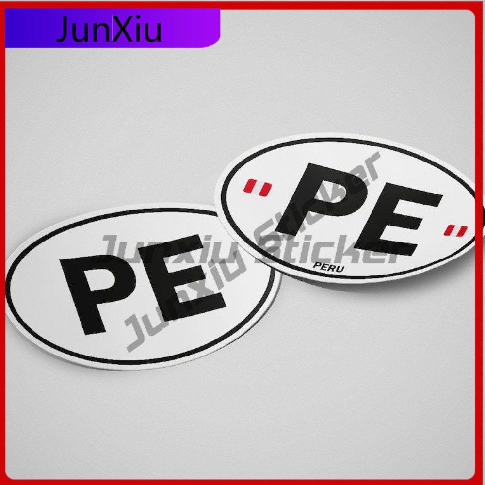 Laptop Unique Accessories - Peru PE Naklejka Owalna Flaga Wodoodporne