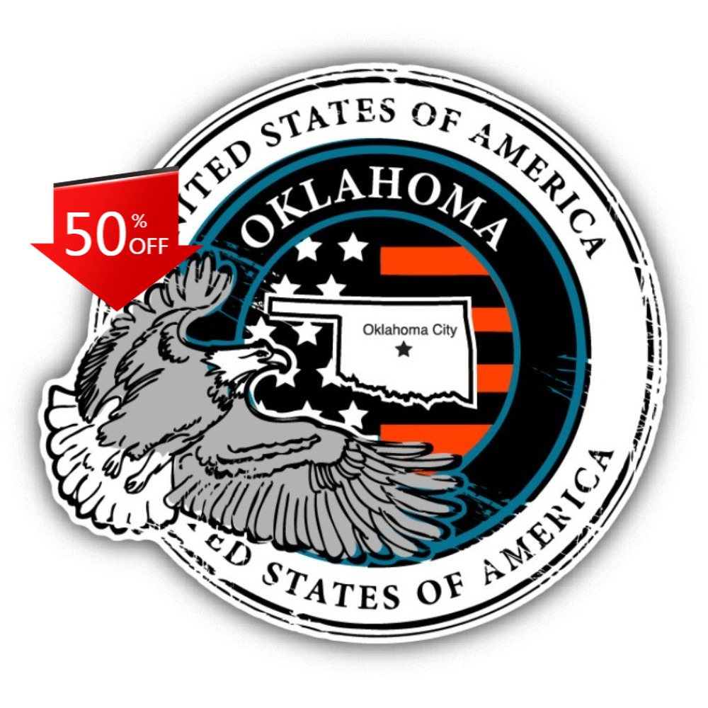 Laptop Unique Accessories - Oklahoma USA Grunge Gumowa Estetyka Samochodowa