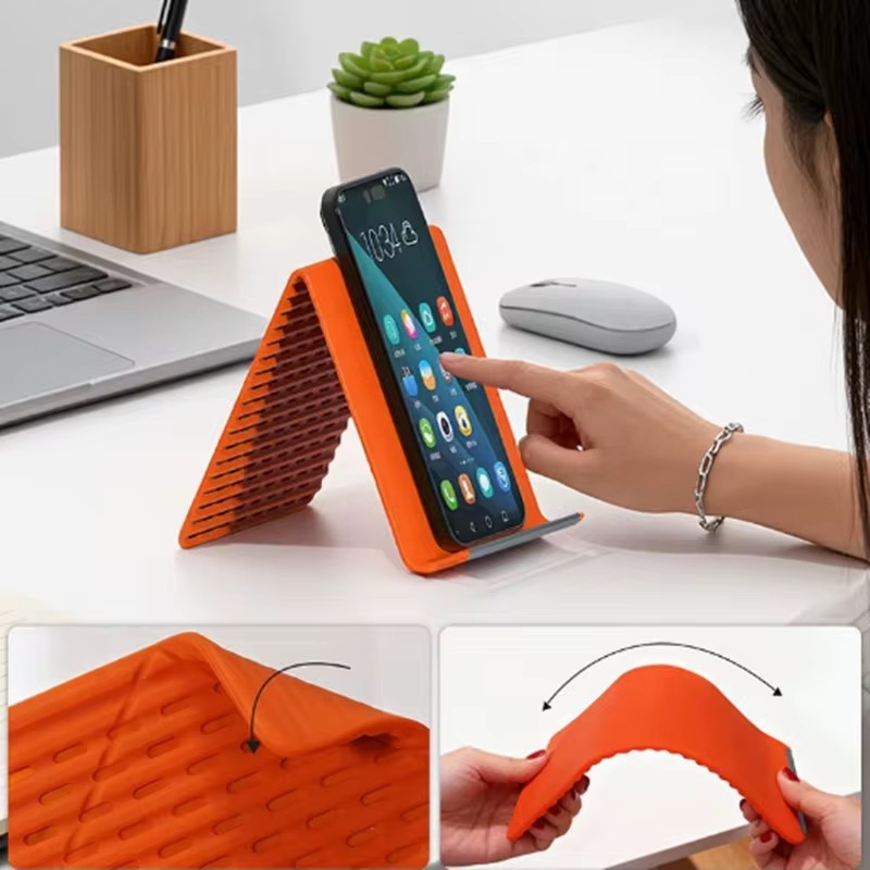 Laptop Ergonomic Accessories - Elastyczny, składany silikonowy uchwyt na telefon,