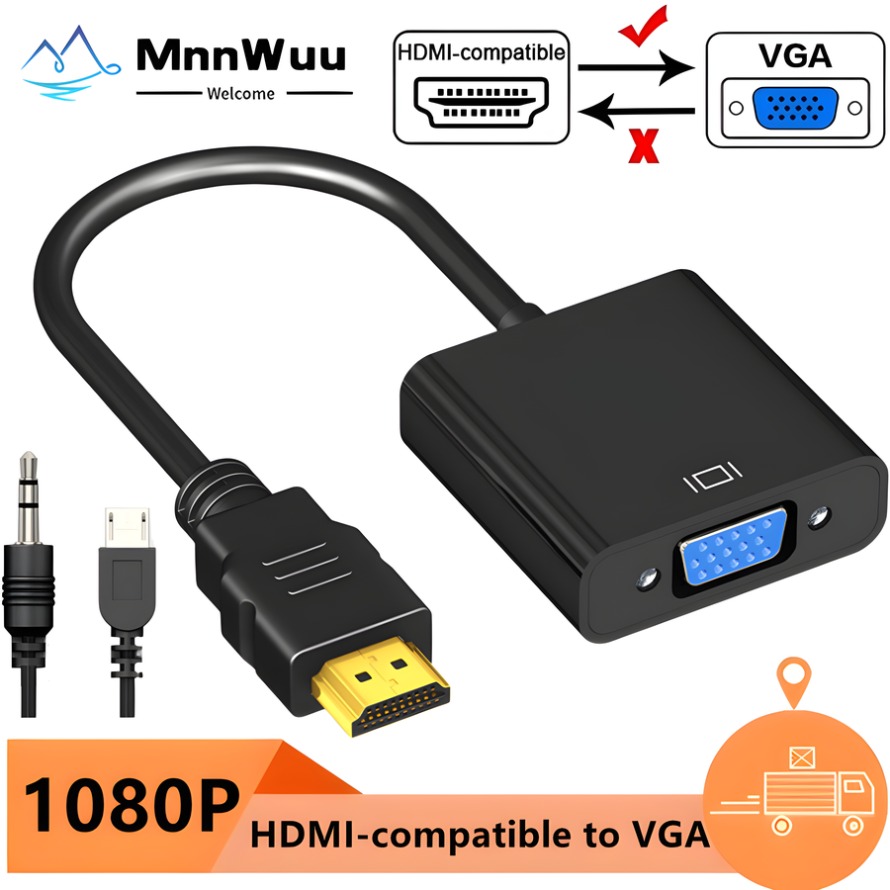 Hdmi Vga Adapter - Konwerter HDMI na VGA 1080P z
