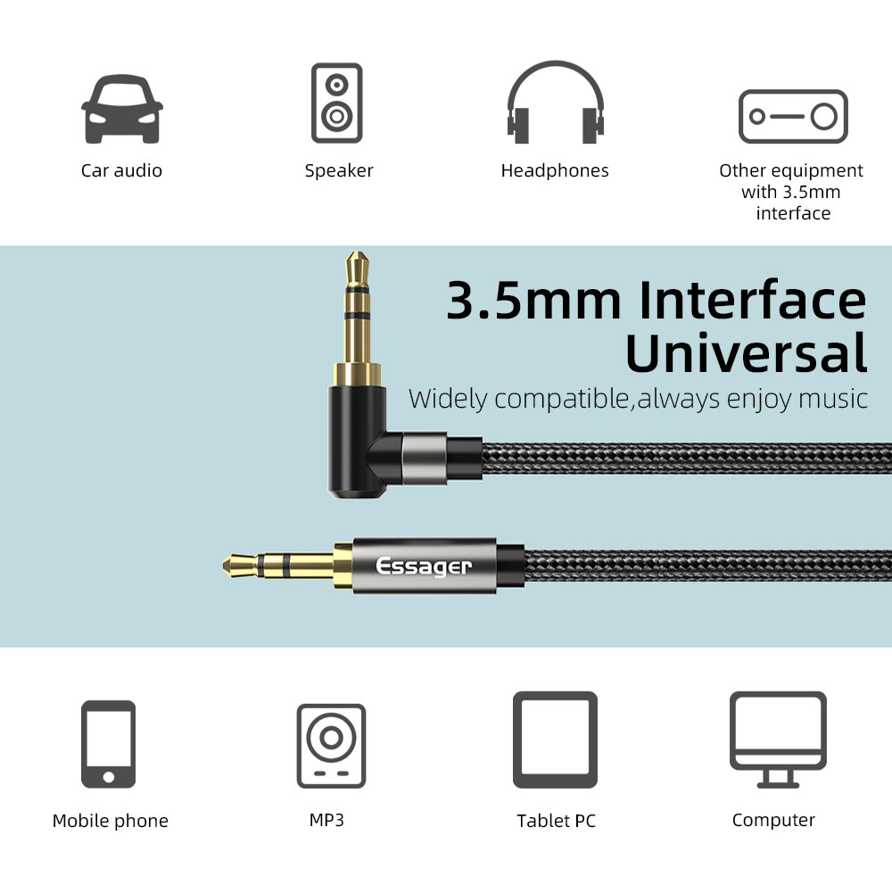Essager Przedłużacz Aux 3,5 mm – Laptop Accessories Headphones recenzja i cena