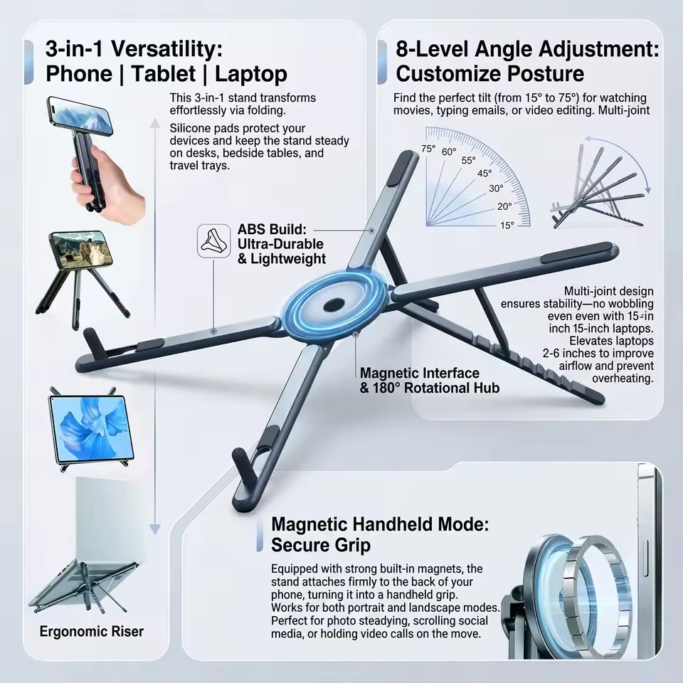 Przenośny magnetyczny uchwyt n – Laptop Ergonomic Accessories recenzja i cena