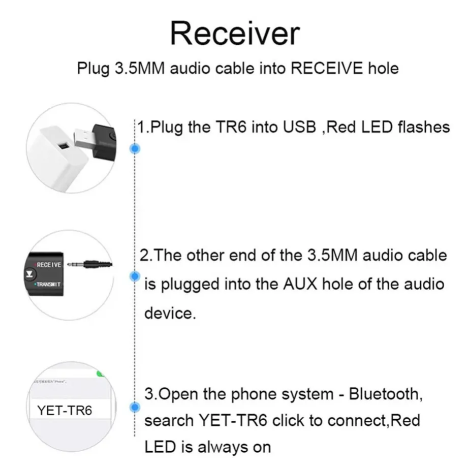 Grwibeou 2 IN 1 USB Bluetooth  – Laptop Accessories Headphones recenzja i cena