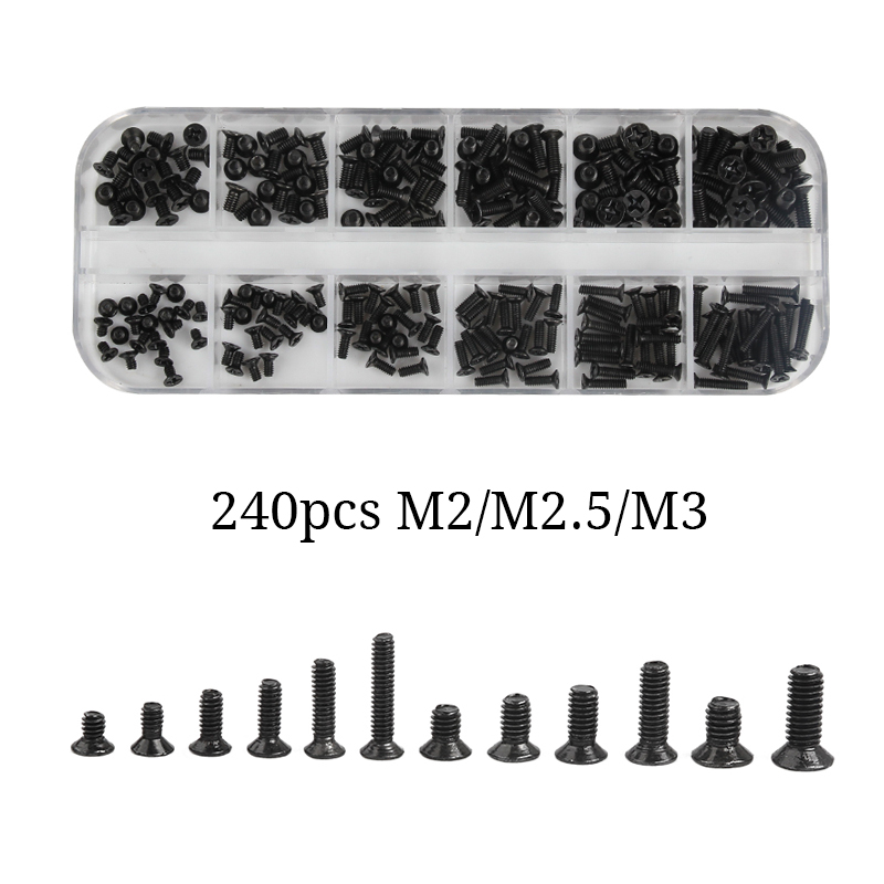 240szt M2 M2.5 M3 Zestaw śrub  – Laptop Electronics Accessories recenzja i cena