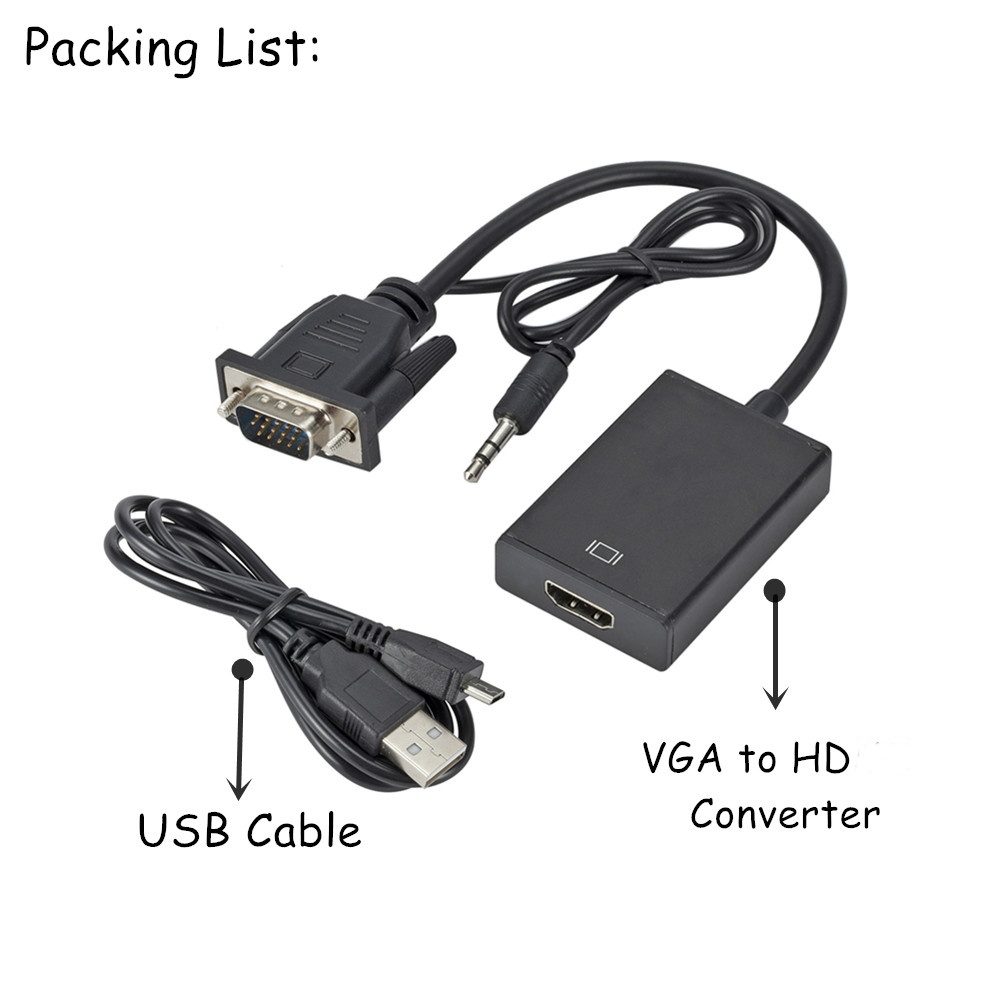 1080P HD VGA TO HD z kablem au – Hdmi Vga Adapter recenzja i cena
