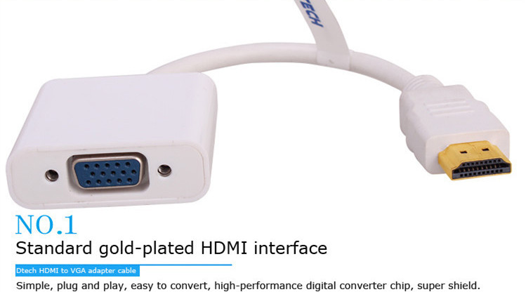 3 SZT. DTECH Fabryczna Sprzeda – Hdmi Vga Adapter recenzja i cena