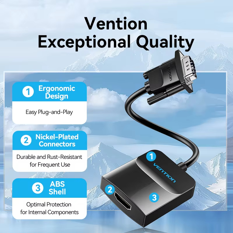 Adapter VGA na HDMI z obsługą  – Hdmi Vga Adapter recenzja i cena