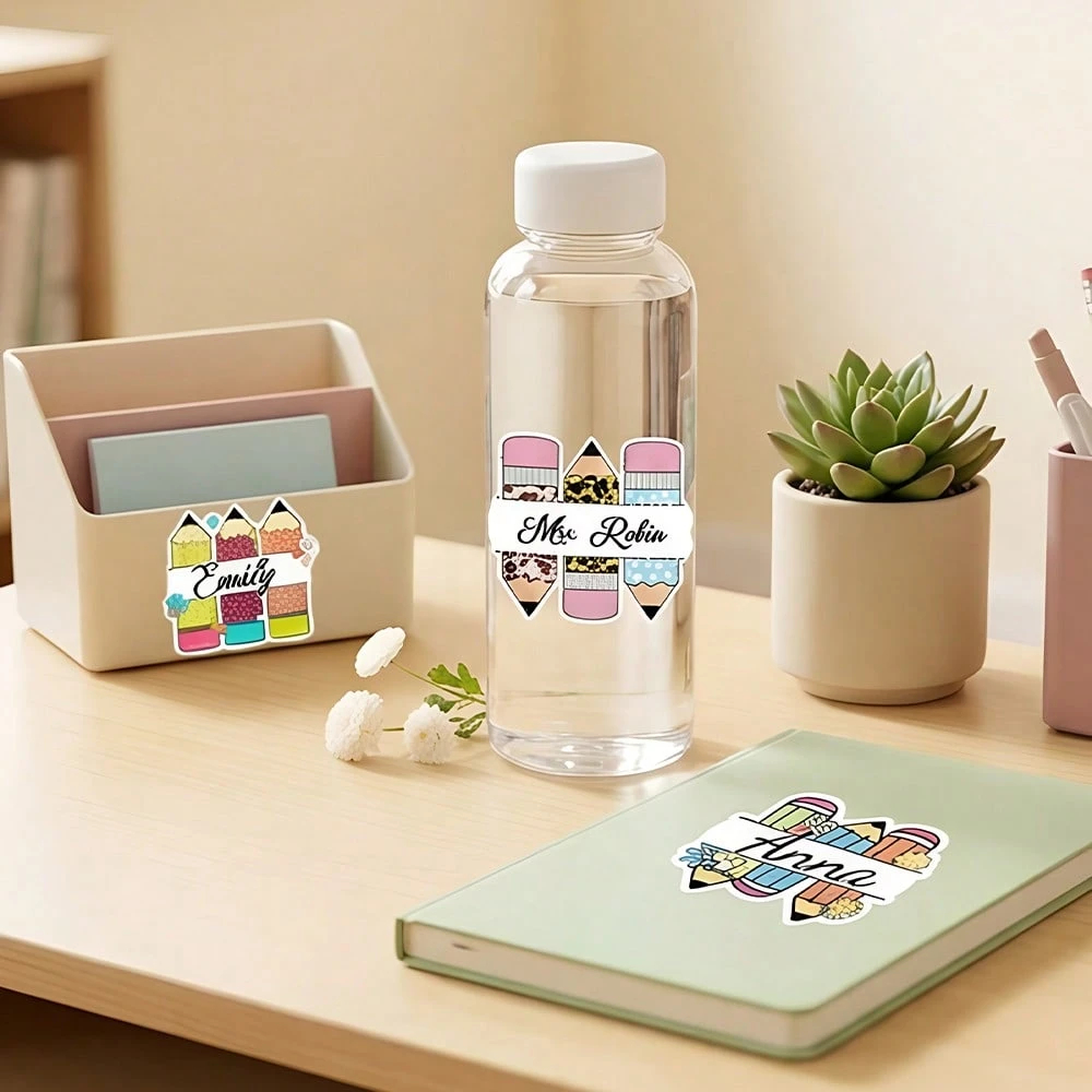 Naklejki z imieniem na ołówki, – Laptop Accessories Name recenzja i cena